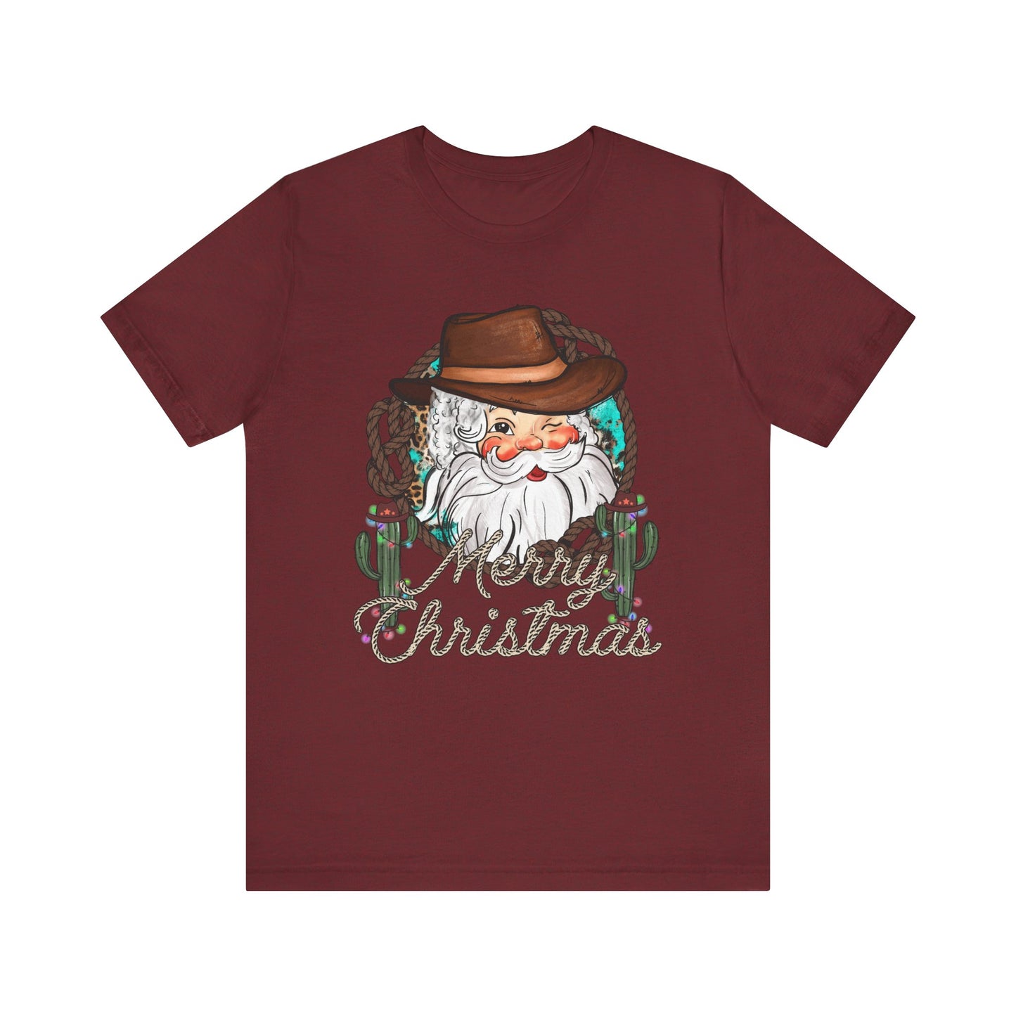 Merry Christmas Howdy Santa Shirt – Retro Western Cowboy Funny Holiday Pajama Tee
