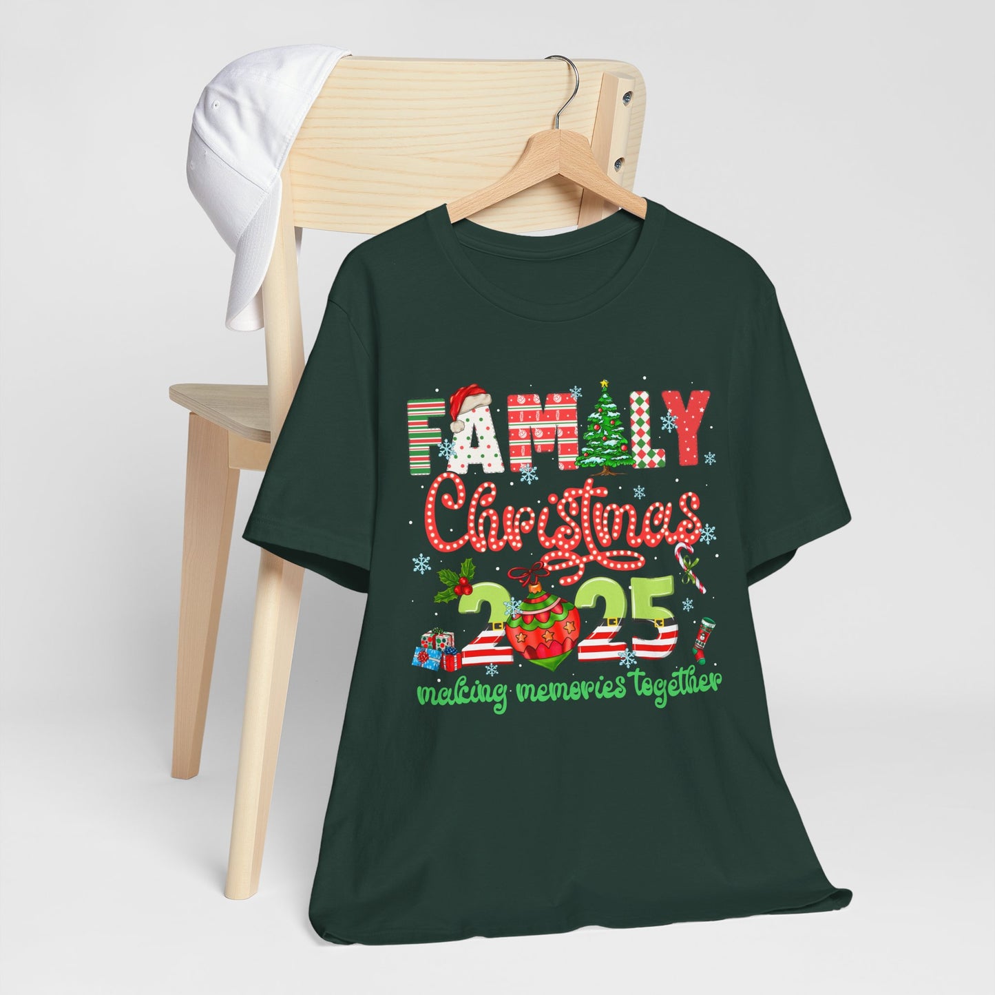 Family Christmas 2025 Matching Shirt – Festive Holiday Lights Ornament Tee