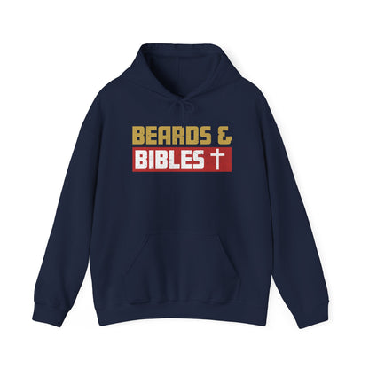 Beards and Bibles Dad Hoodie – Christian Retro Father’s Day Pullover