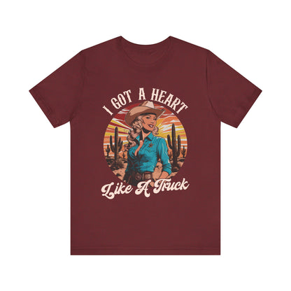 Heart Like A Truck Shirt – Christian Cowgirl Desert Western Rodeo Tee