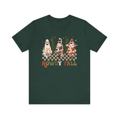 Howdy Fall Retro Ghost Shirt – Western Cowboy Cowgirl Halloween Tee