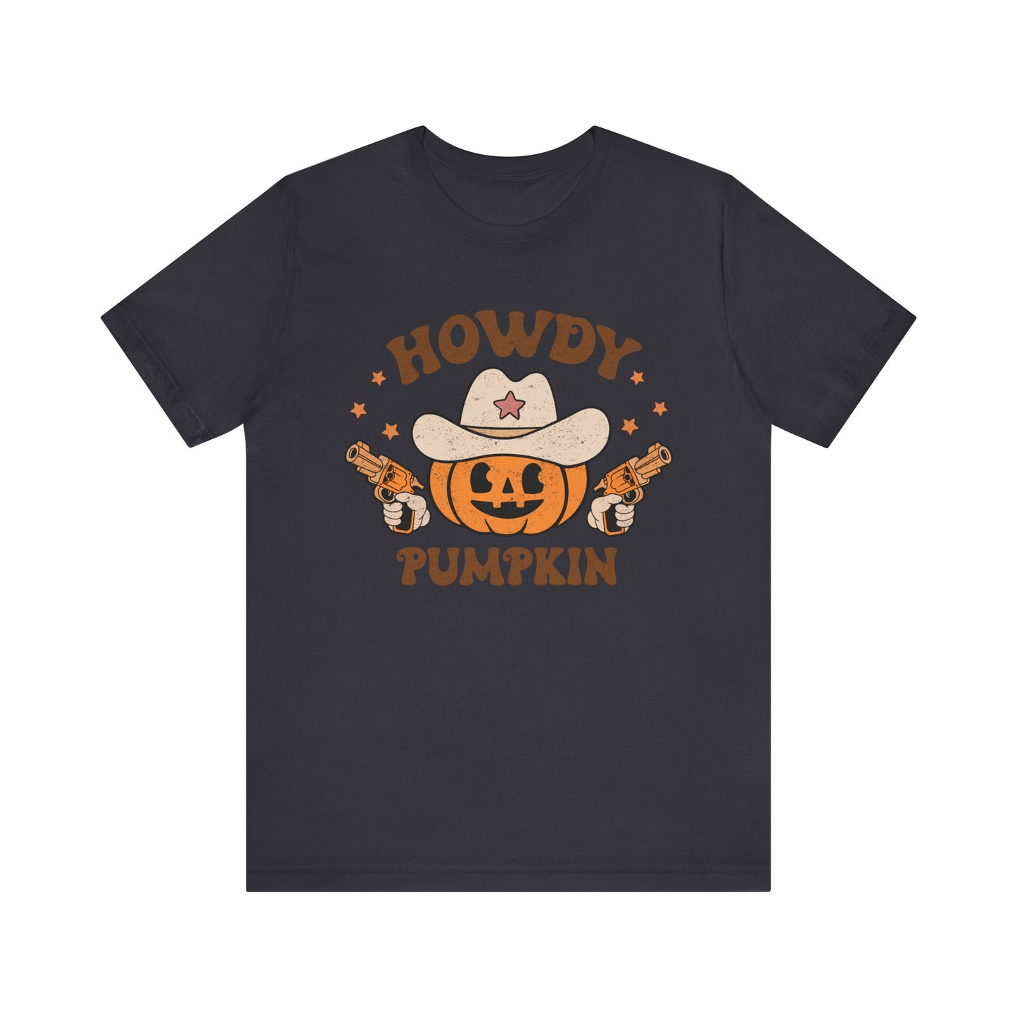 Howdy Pumpkin T-Shirt, Retro Western Cowboy Cowgirl Halloween Tee