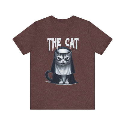 Spooky Cat Nun Halloween Creepy Cat Lovers Spooky Season T-Shirt
