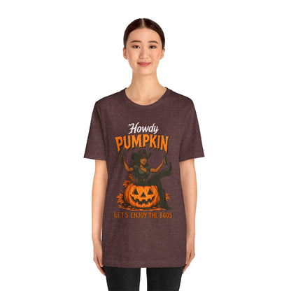 Howdy Pumpkin Shirt – Funny Black Cowgirl Western Halloween Tee
