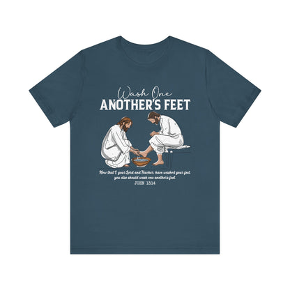 Wash One Another’s Feet Shirt – John 13:14 Christian Servant Heart Tee