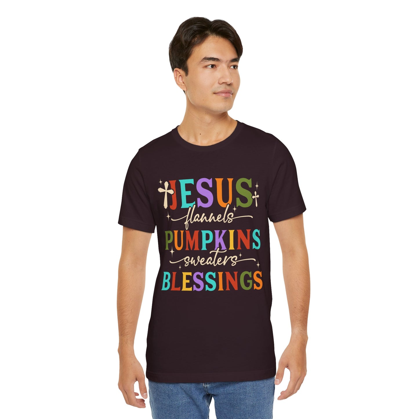 Jesus Flannels Pumpkins & Blessings Shirt – Christian Fall Thanksgiving Tee
