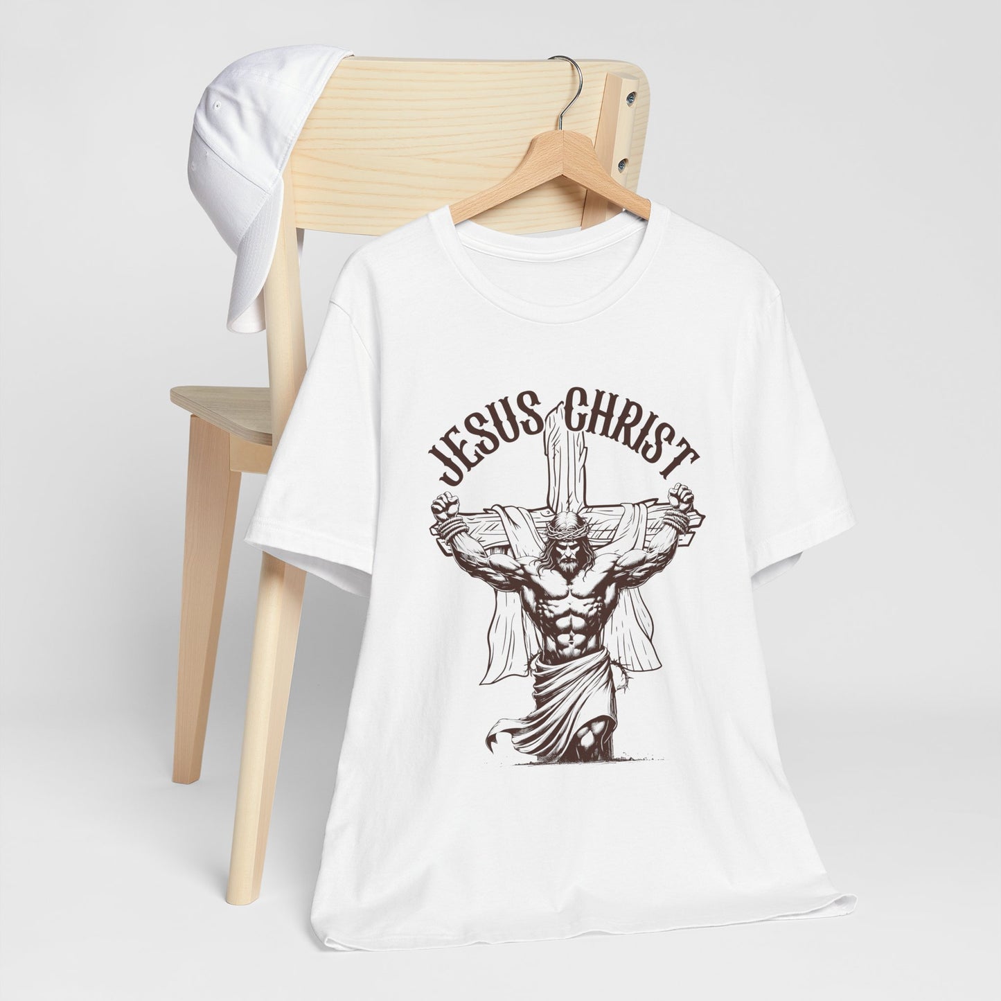 Jesus Christ Cross Faith Funny  Christian Workout Gym Retro T-Shirt
