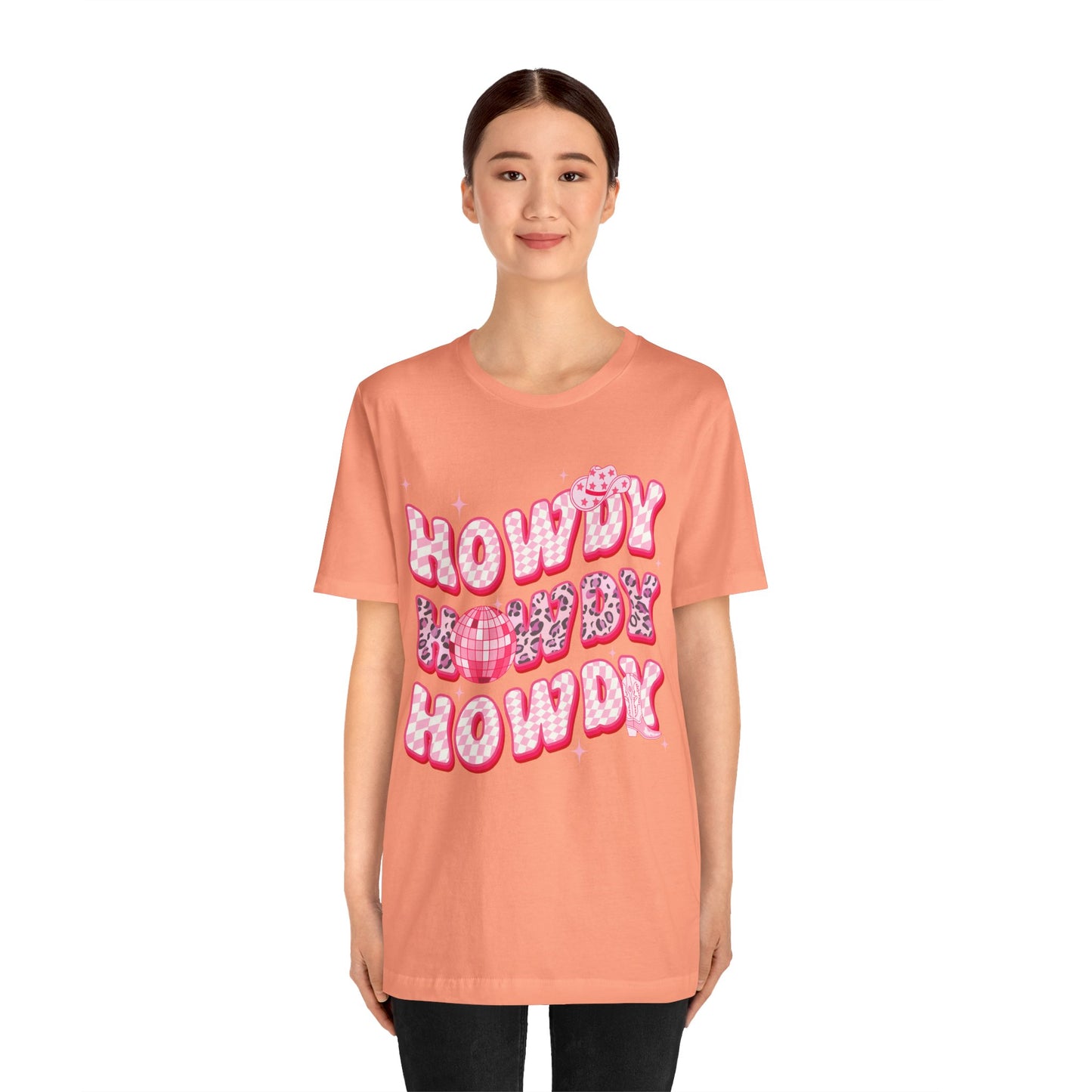 Howdy Pink Cowgirl Shirt – Leopard Disco Western Rodeo Country Girl Tee