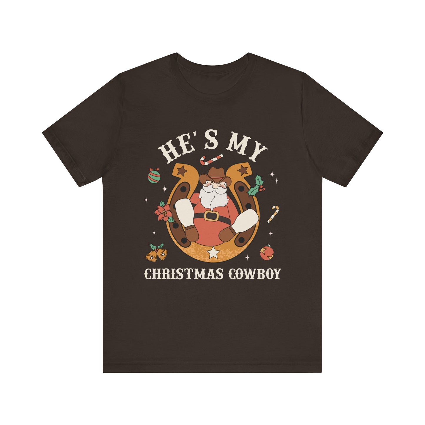 He’s My Christmas Cowboy Shirt – Western Santa Couples Matching Holiday Tee