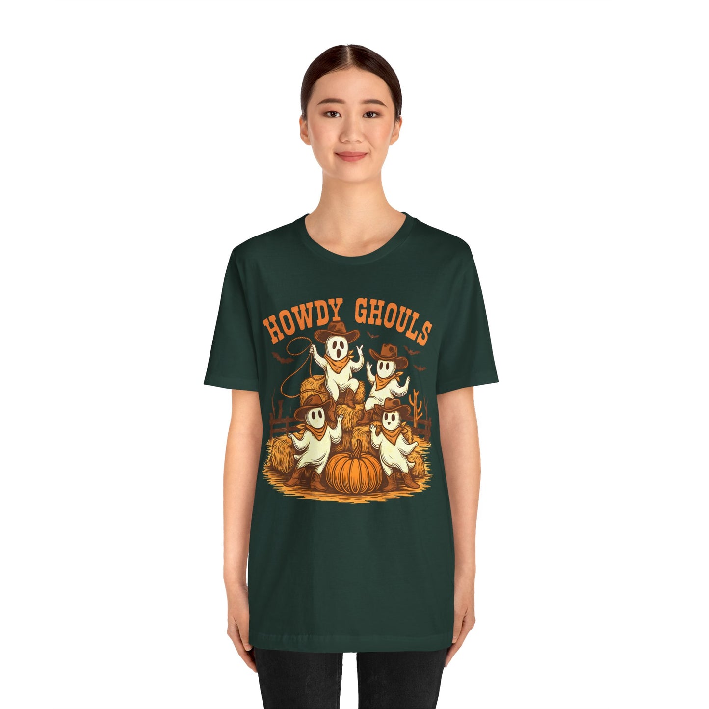 Howdy Ghouls Shirt – Cute Ghost Cowboy Halloween Tee, Western Rodeo Texas Fall Outfit
