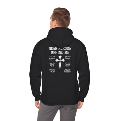 Dear Person Behind Me Hoodie – Bible Verse Christian Faith Cross Pullover