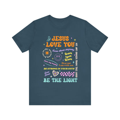 Jesus Loves You Shirt – Groovy Retro Christian Faith Encouragement Bible Tee
