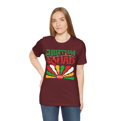 Christmas Squad 2025 Shirt – Retro Groovy Matching Holiday Group Tee