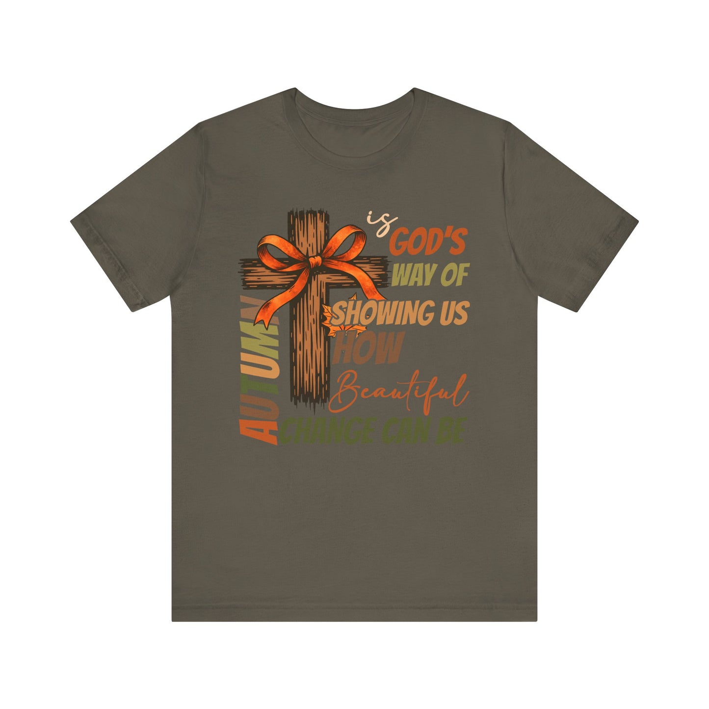 Autumn Is God’s Way Shirt – Coquette Bow Christian Cross Fall Thanksgiving Tee