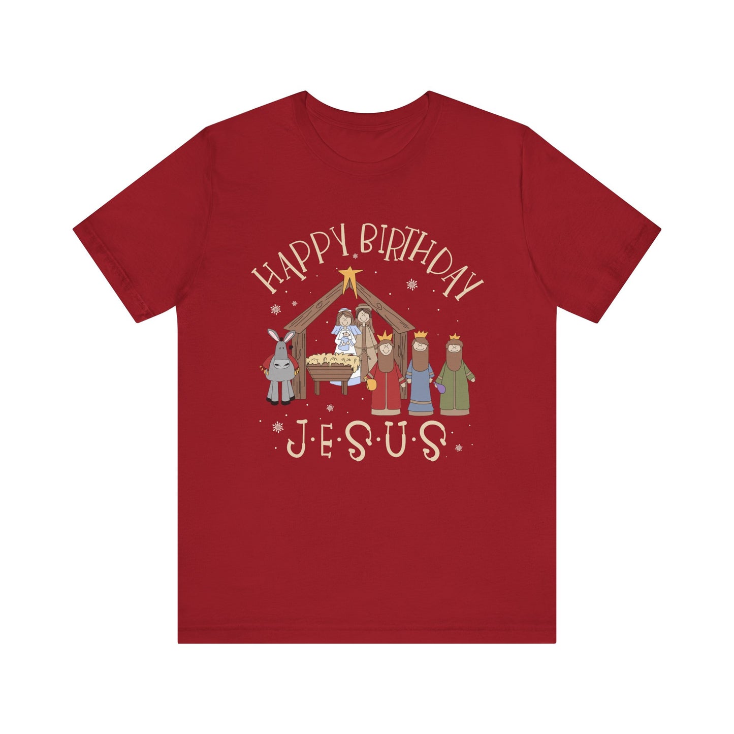 Nativity Happy Birthday Jesus Shirt – Christian Faith-Filled Christmas Tee
