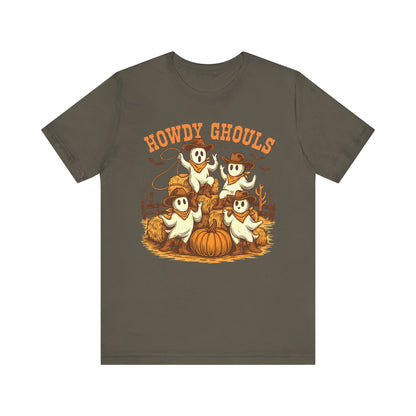 Howdy Ghouls Shirt – Cute Ghost Cowboy Halloween Tee, Western Rodeo Texas Fall Outfit