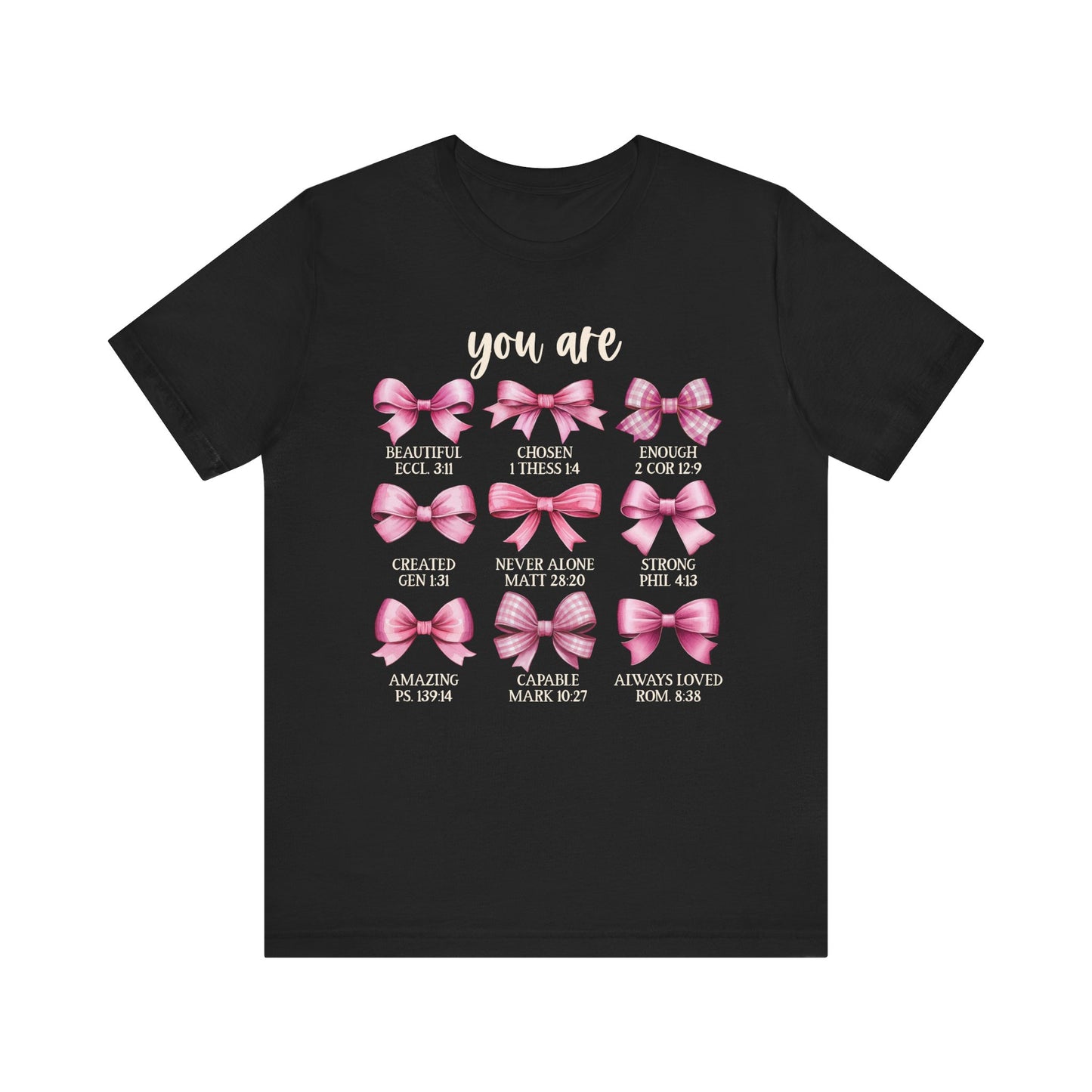 You Are Pink Coquette Shirt – Cute Christian Girls Faith Affirmation Scripture Tee