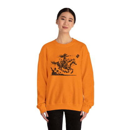 Cowgirl Riding Horse Sweatshirt – Christian Scripture Western Rodeo Texas Pullover