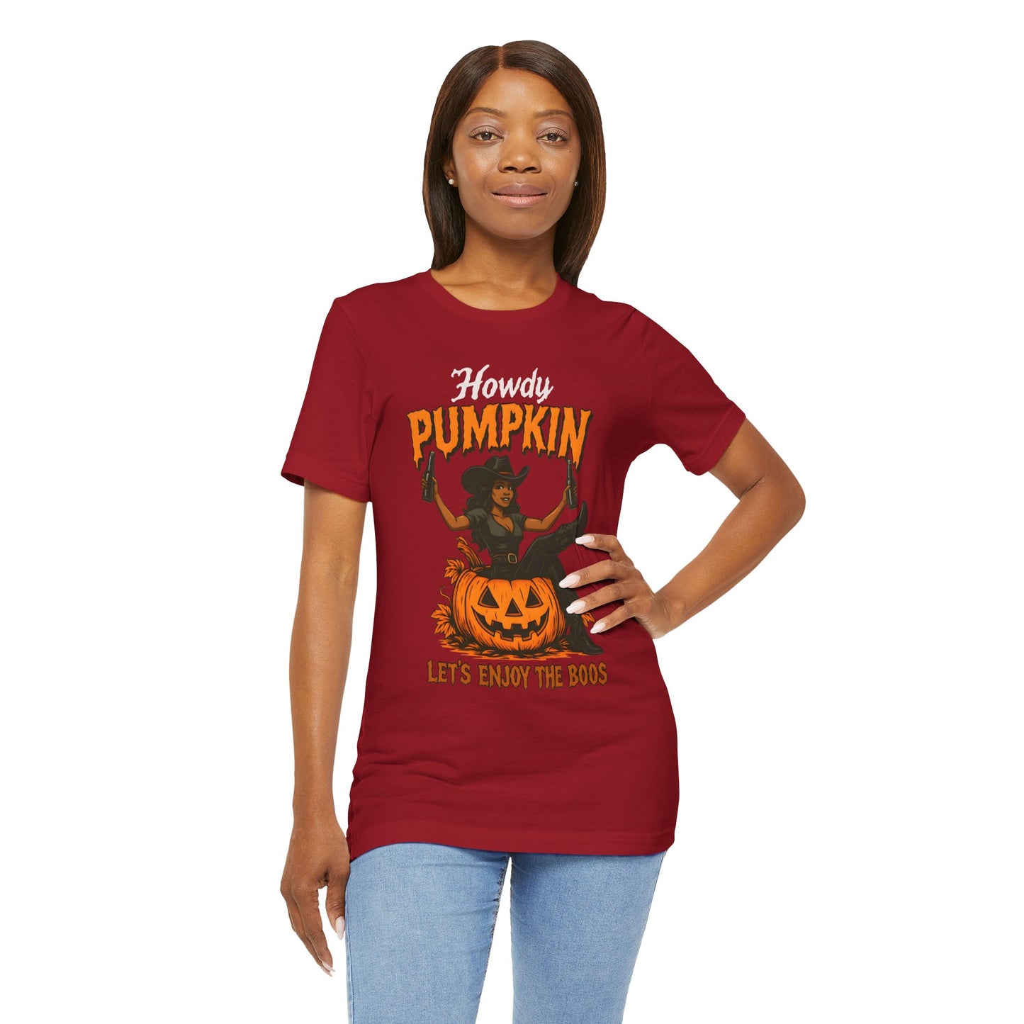 Howdy Pumpkin Shirt – Funny Black Cowgirl Western Halloween Tee