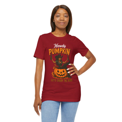 Howdy Pumpkin Shirt – Funny Black Cowgirl Western Halloween Tee