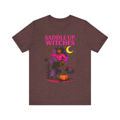 Saddle Up Witches Shirt – Black Cowgirl Western Halloween Tee