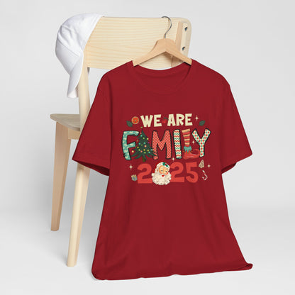 Vintage We Are Family Christmas Shirt – Retro Santa & Tree Matching Holiday Tee