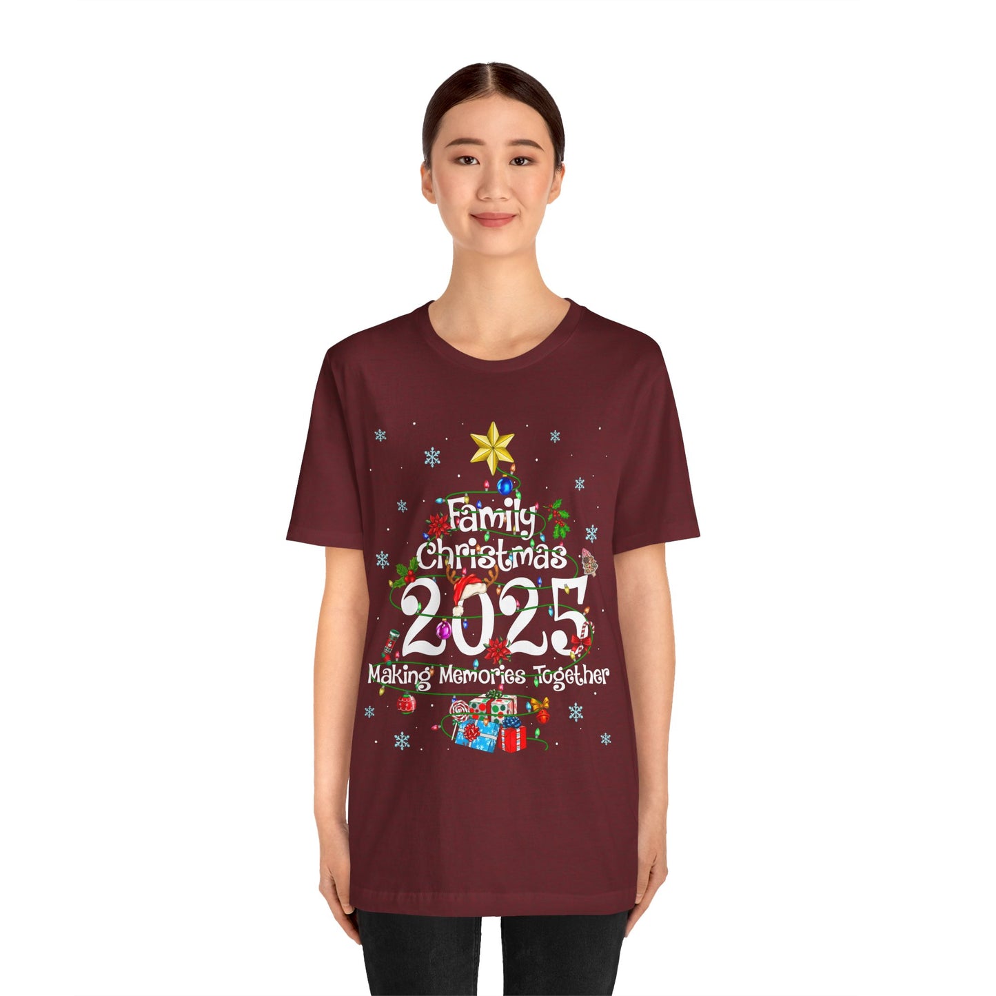 Family Christmas 2025 Tree Shirt – Festive Holiday Lights Matching Pajama Tee