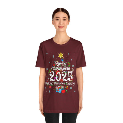 Family Christmas 2025 Tree Shirt – Festive Holiday Lights Matching Pajama Tee