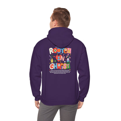 Rooted in Christ Hoodie – Floral Wildflowers Grow in Grace Christian Pullover