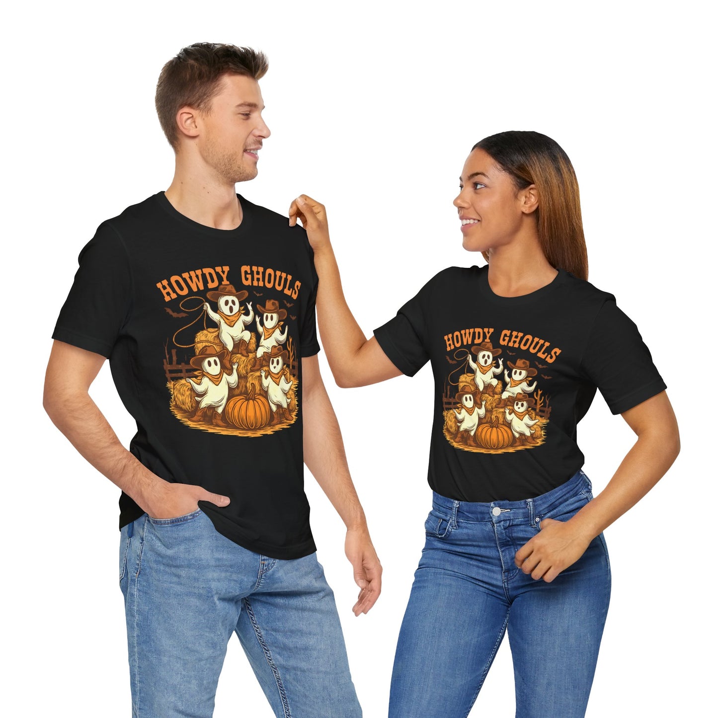 Howdy Ghouls Shirt – Cute Ghost Cowboy Halloween Tee, Western Rodeo Texas Fall Outfit