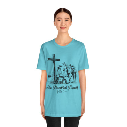 She Humbled Herself Shirt – Christian Faith Western Rodeo Country Tee