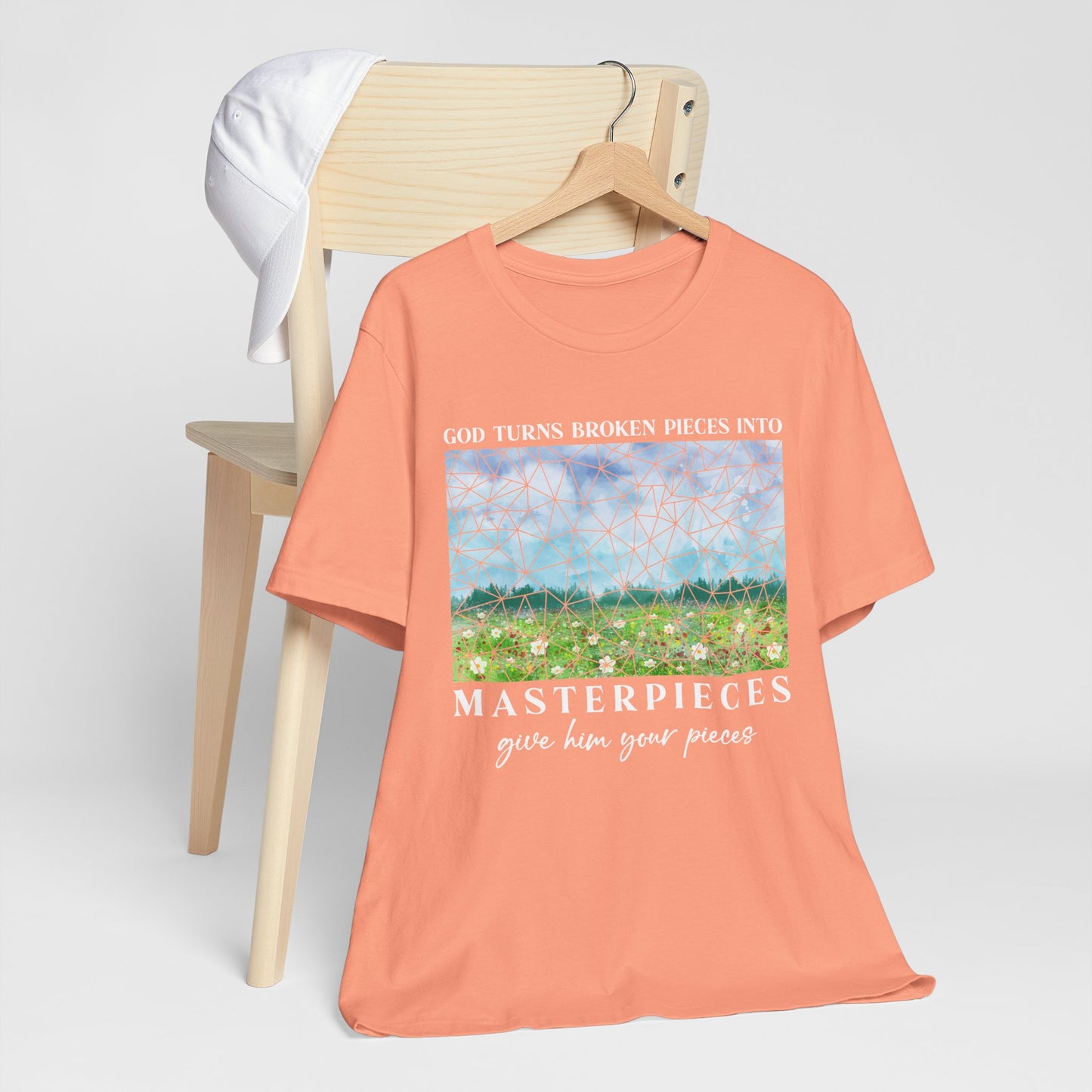 God Turns Broken Pieces Into Masterpieces Shirt – Christian Encouragement Tee