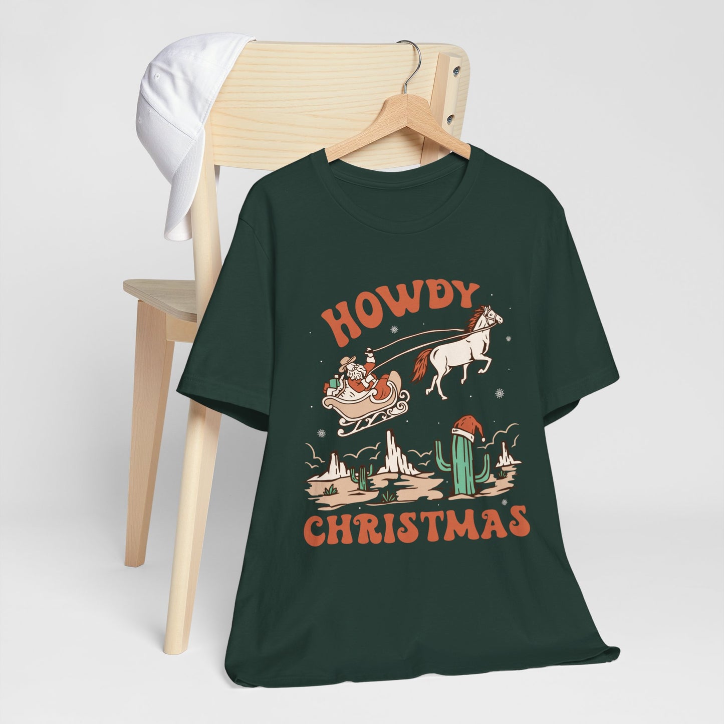 Howdy Christmas Shirt – Vintage Cowboy Santa on Horse Retro Western Holiday Tee
