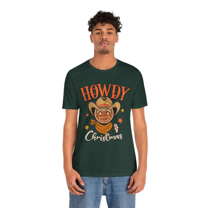 Christmas Howdy Cowboy Gingerbread Shirt – Funny Retro Western Holiday Pajama Tee