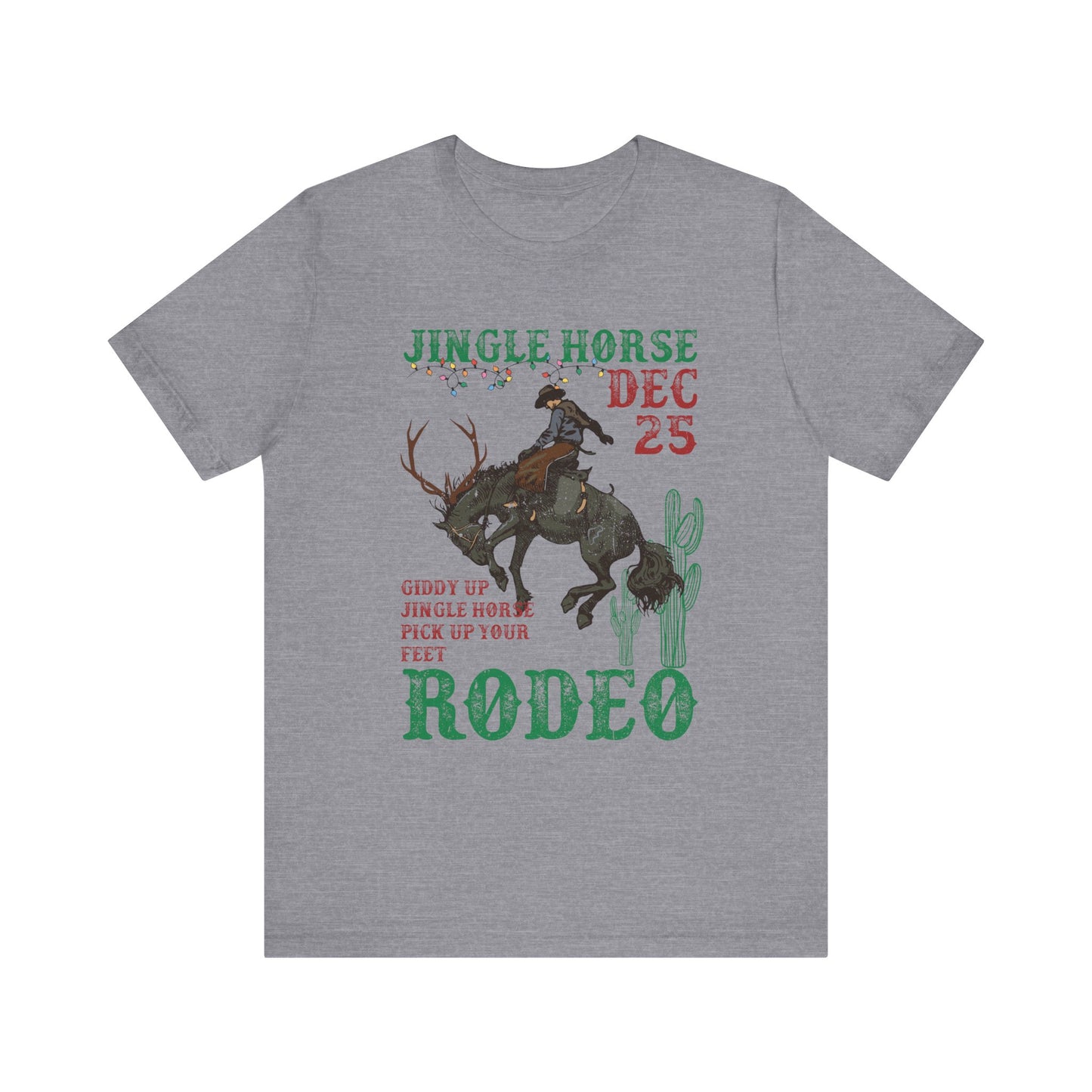 Giddy Up Jingle Horse Shirt – Western Rodeo Howdy Christmas Holiday Tee