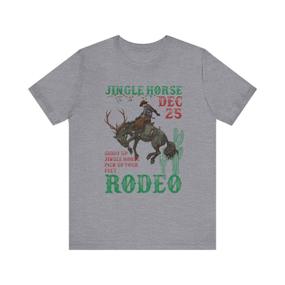 Giddy Up Jingle Horse Shirt – Western Rodeo Howdy Christmas Holiday Tee