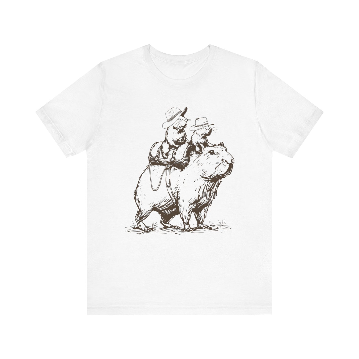 Vintage Rat Riding Capybara Shirt – Funny Western Cowboy Rodeo Tee