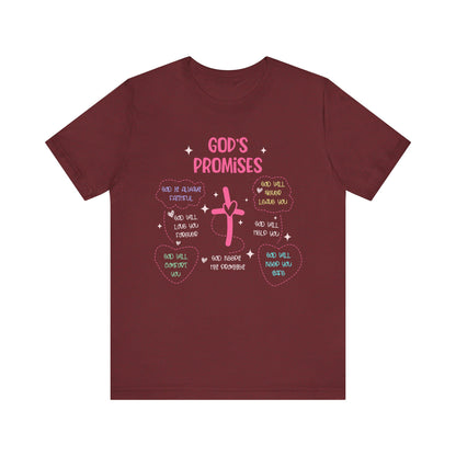 God’s Promise Shirt – Christian Rainbow Cross Bible Verse Faith Scripture Tee