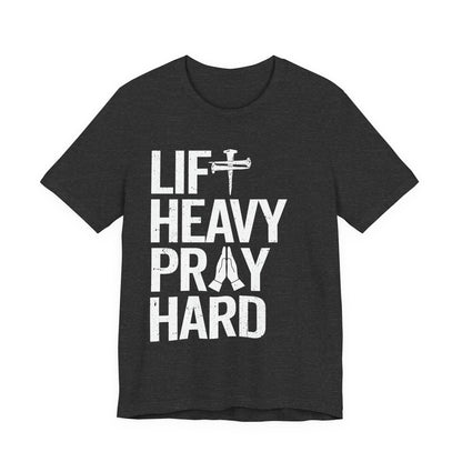 Lift Heavy Pray Hard Cross Nails Trendy Christ Gym Vintage T-Shirt