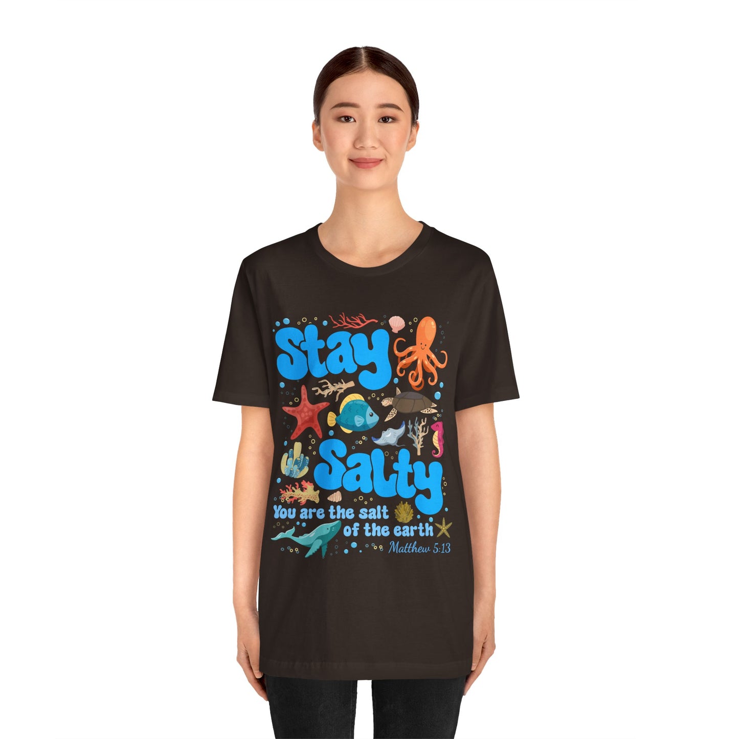 Stay Salty Shirt – Matthew 5:13 Christian Faith Ocean Kids Teachers Tee