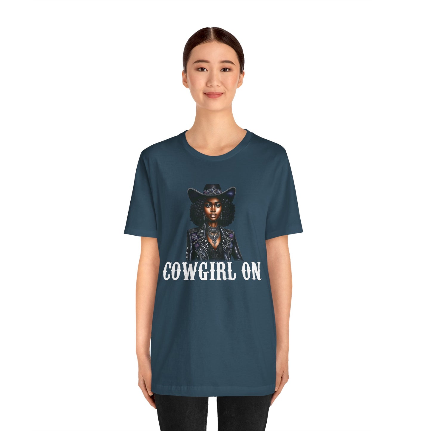 Cowgirl on Black Shirt – Howdy Southern Western Rodeo Texas Tee