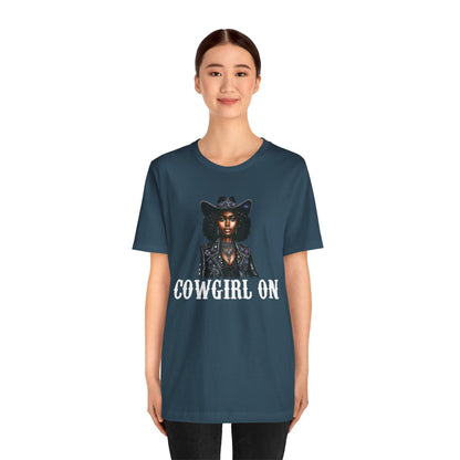 Cowgirl on Black Shirt – Howdy Southern Western Rodeo Texas Tee