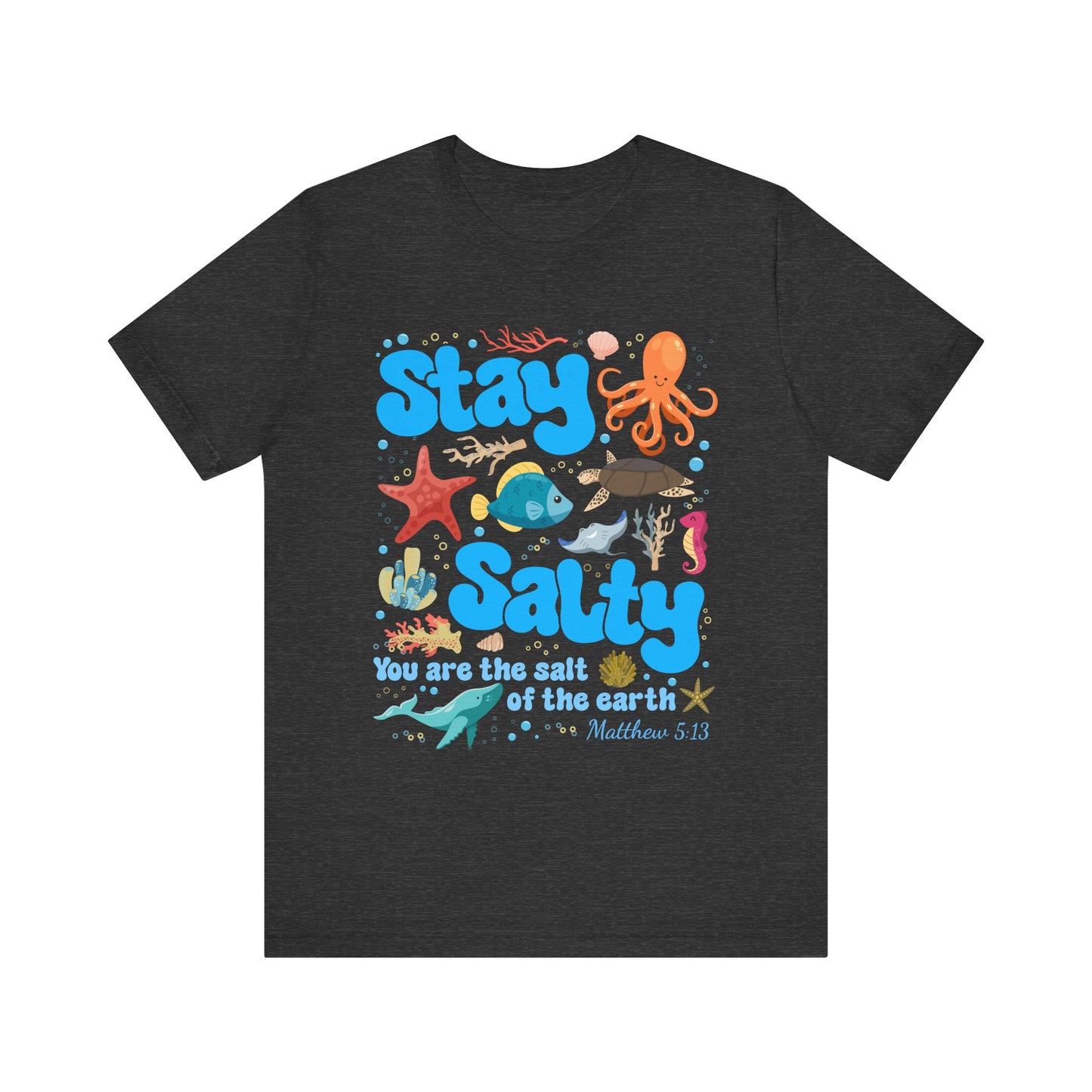 Stay Salty Shirt – Matthew 5:13 Christian Faith Ocean Kids Teachers Tee