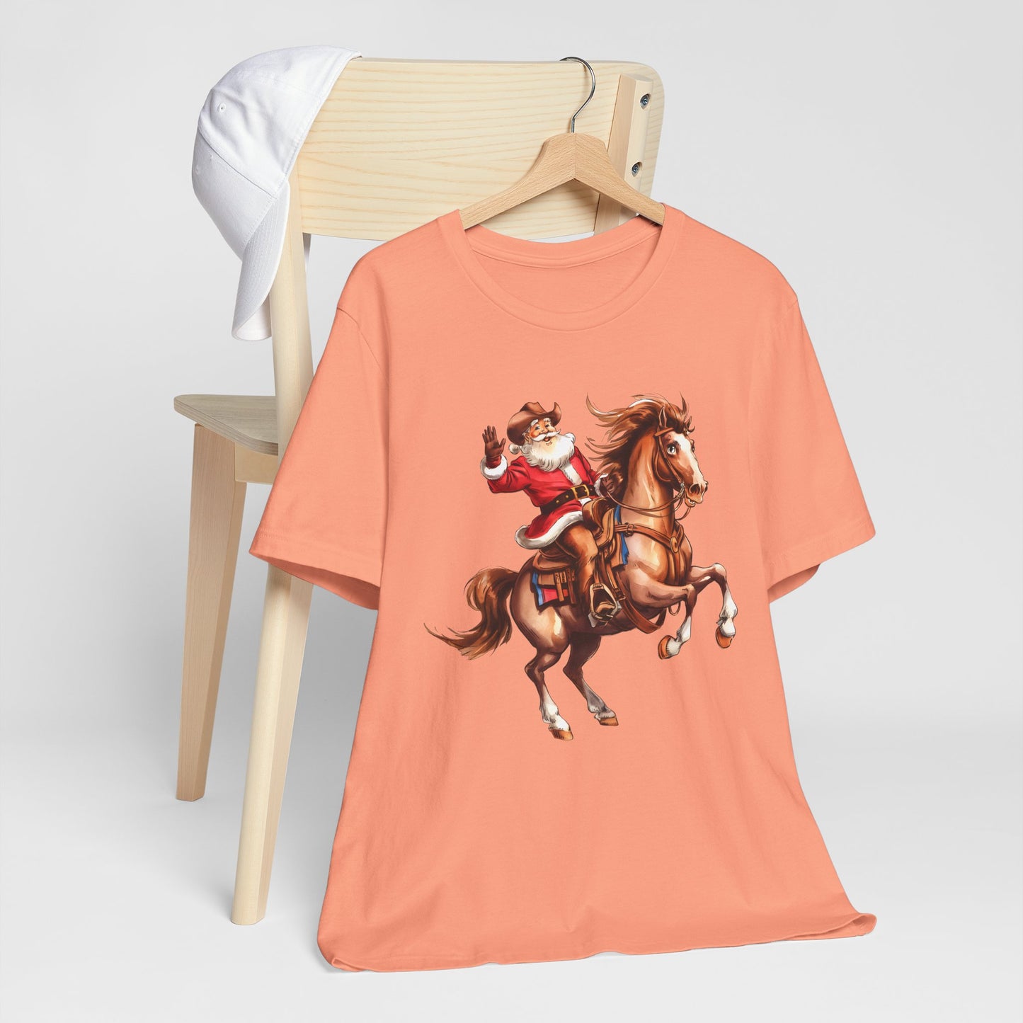 Cowboy Santa on Bucking Horse Shirt – Funny Western Rodeo Christmas Tee