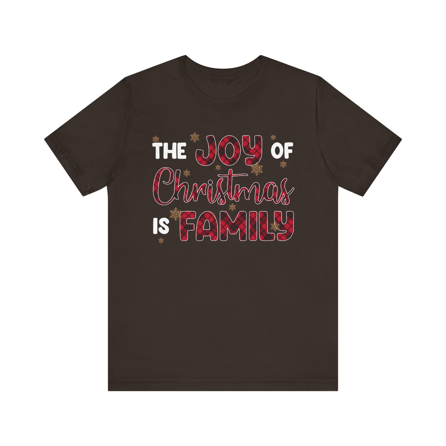 The Joy of Christmas is Family Shirt – Buffalo Plaid Matching Holiday Tee