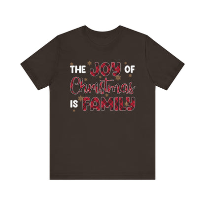 The Joy of Christmas is Family Shirt – Buffalo Plaid Matching Holiday Tee