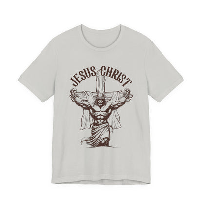 Jesus Christ Cross Faith Funny  Christian Workout Gym Retro T-Shirt