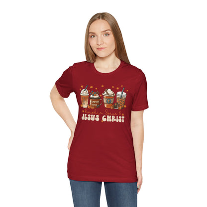 Coffee Pumpkin Spice & Jesus Christ Shirt – Christian Fall Latte Thanksgiving Tee