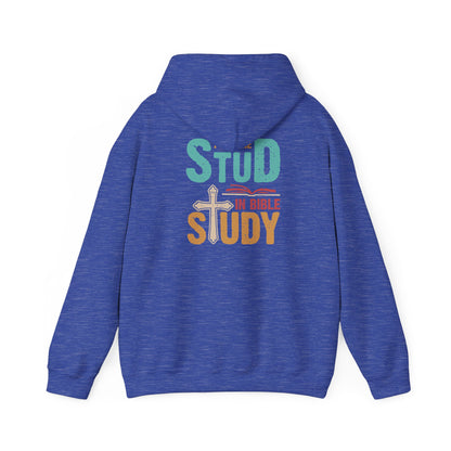 I Put the Stud in Bible Study Hoodie – Fun Christian Faith Cross Pullover