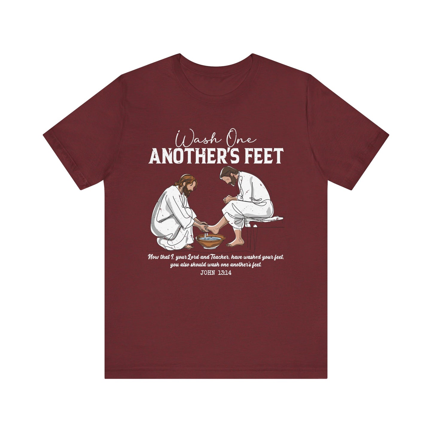 Wash One Another’s Feet Shirt – John 13:14 Christian Servant Heart Tee